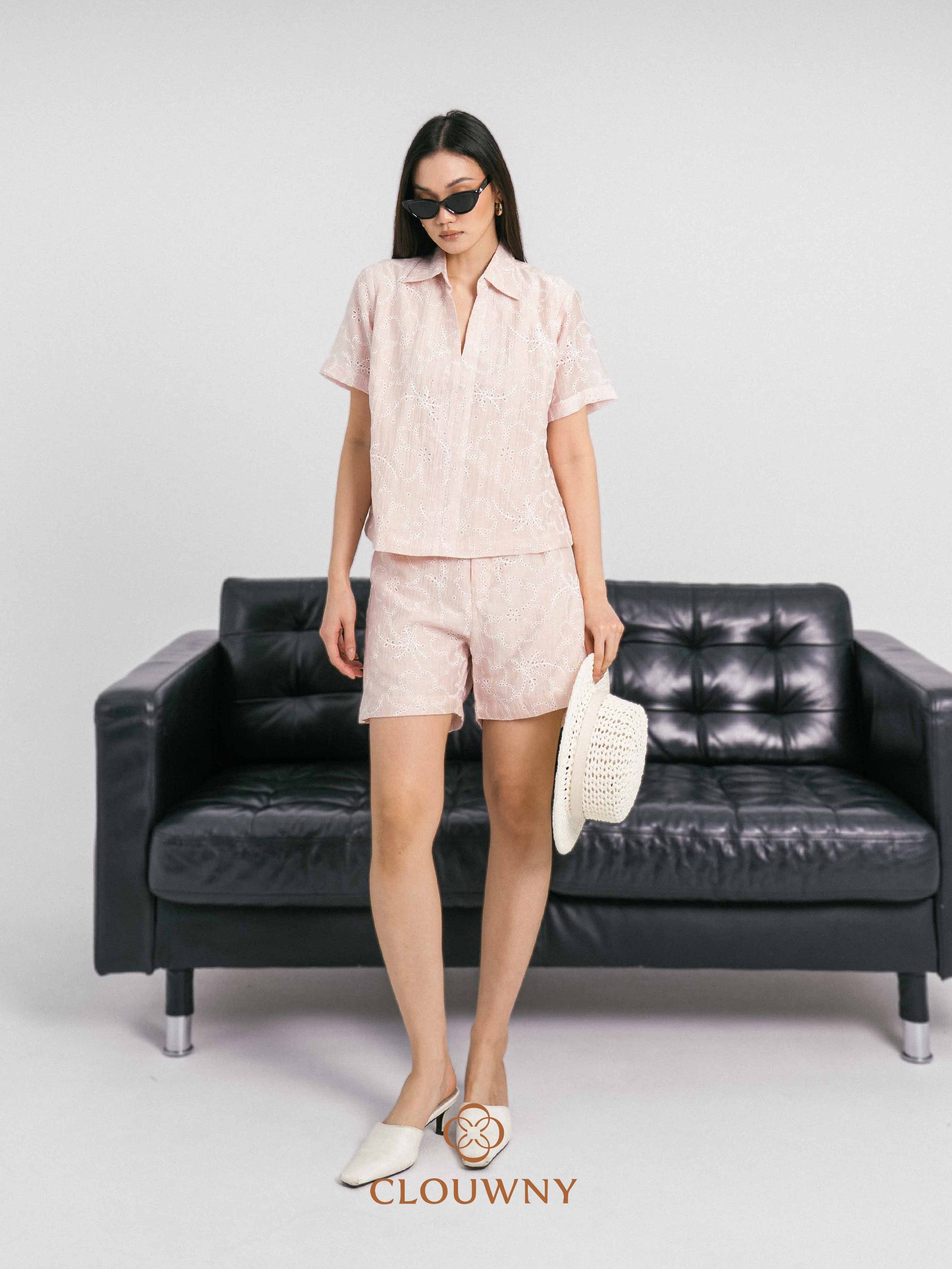 Carden Collar Embroidery Set - Pink
